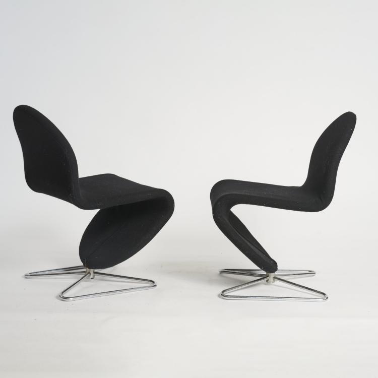 Bild 4 zu Objekt, Acht St&uuml;hle 'System 1-2-3', 1973/74 (Entwurf), Verner Panton, Hansen Fritz, Aller&ouml;d, 183A 337
