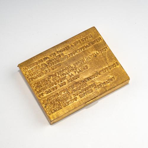 'J'ai reve de ma vie' cigarette case, 1950s