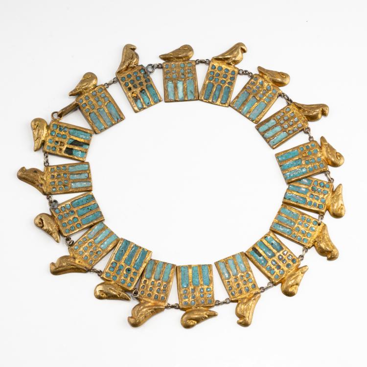 Hauptbild zu Objekt, Collier 'Ramses', c. 1945, Line Vautrin, 