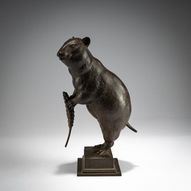 Hauptbild zu Objekt, Eisenfigur 'Der Hamster', 1917, August Gaul, Gladenbeck, 