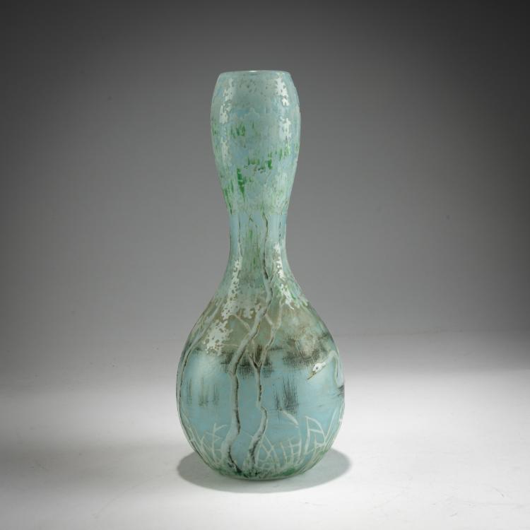 Bild 2 zu Objekt, Vase 'Paysage et Cygnes', c. 1892, Daum Fr&egrave;res, 