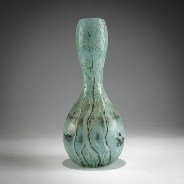 Bild 3 zu Objekt, Vase 'Paysage et Cygnes', c. 1892, Daum Fr&egrave;res, 