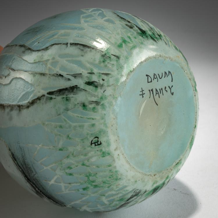 Bild 4 zu Objekt, Vase 'Paysage et Cygnes', c. 1892, Daum Fr&egrave;res, 