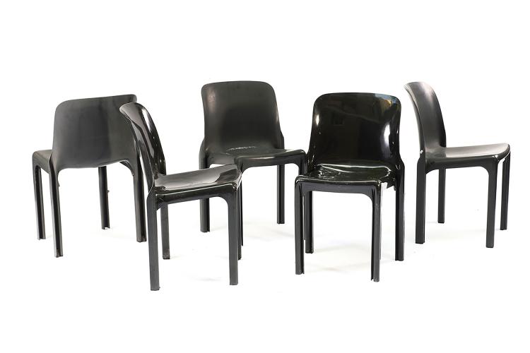 Bild 2 zu Objekt, Five 'Selene' stacking chairs, 1969, Vico Magistretti, Artemide, Mailand, 122A 200