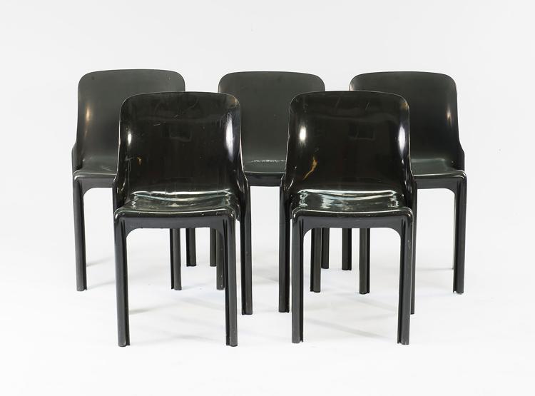 Bild 3 zu Objekt, Five 'Selene' stacking chairs, 1969, Vico Magistretti, Artemide, Mailand, 122A 200