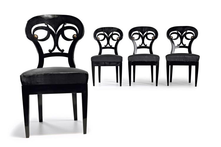 Hauptbild zu Objekt, Vier St&uuml;hle, 1825-30, Norditalien, 122A 1