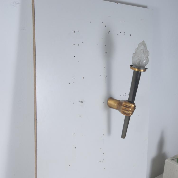 Hauptbild zu Objekt, 'Torch' sconce, 1930/40s, Arlus, Paris Frankreich  (zugeschrieben), 127B 305