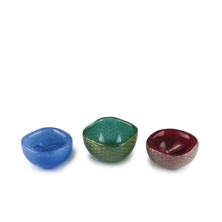 Hauptbild zu Objekt, Bowl and two ashtrays with stub, c1935, Carlo Scarpa, Venini & C., Murano, 122B 31