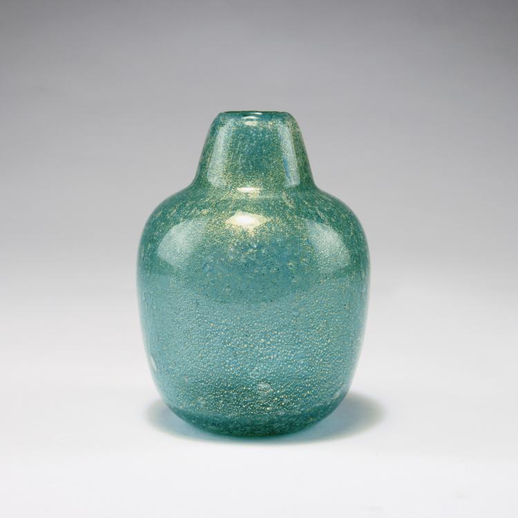 Hauptbild zu Objekt, 'Acquamarina pulegoso oro' vase, 1939, Flavio Poli, Seguso Vetri d'Arte, Murano, 122B 14