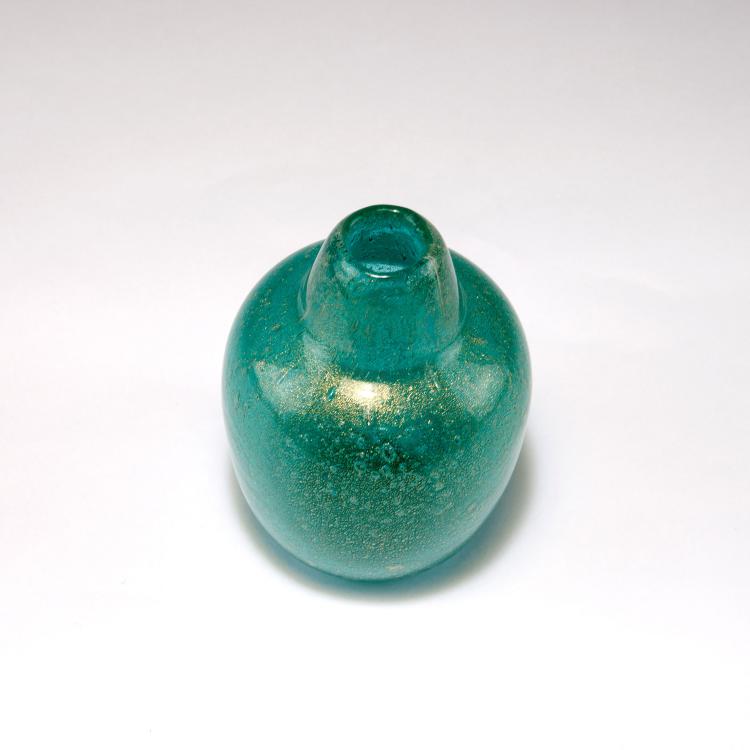 Bild 1 zu Objekt, 'Acquamarina pulegoso oro' vase, 1939, Flavio Poli, Seguso Vetri d'Arte, Murano, 122B 14