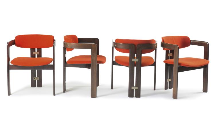 Hauptbild zu Objekt, Four 'Pamplona' chairs, 1965, Augusto Savini, Pozzi, Cesare & Eugenio, Mariano Comense, 122A 183
