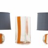 Two table lights and a vase, 1960s