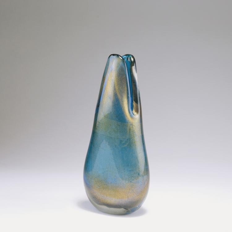 Hauptbild zu Objekt, 'Valva a bollicine' vase, 1956, Flavio Poli, Seguso Vetri d'Arte, Murano, 122B 133
