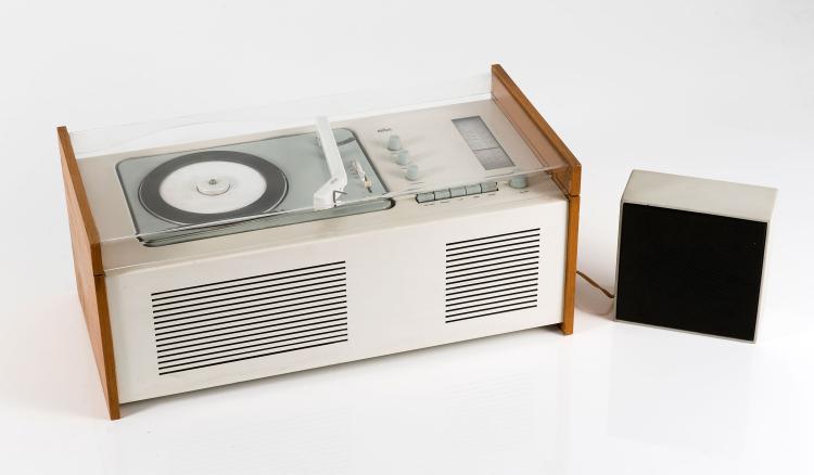 Bild 1 zu Objekt, 'SK 6' Radio - Phono Hifi system with 'Lo1' loudspeaker, 1960, Dieter Rams, Braun AG, Frankfurt am Main, 122C 135