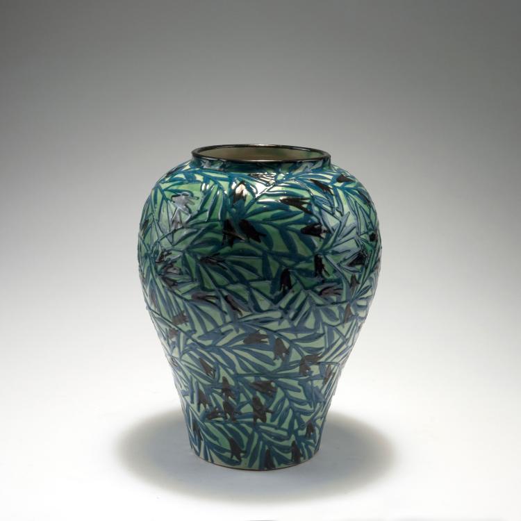 Bild 1 zu Objekt, Vase (Twigs),  1921-25, Max Laeuger, Karlsruhe, Majolikamanufaktur, 123 702