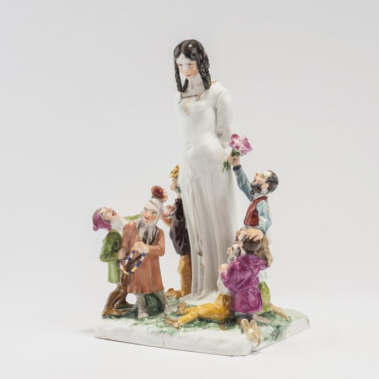 Hauptbild zu Objekt, Snow white and the seven dwarves, c1910, Wiegand, Martin, M&uuml;nchen, 123 673