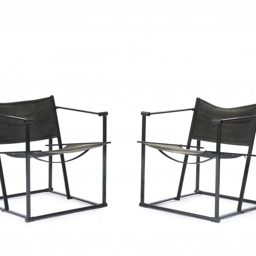 Zwei Sessel 'Cubic Chair FM 60/ 61', 1980