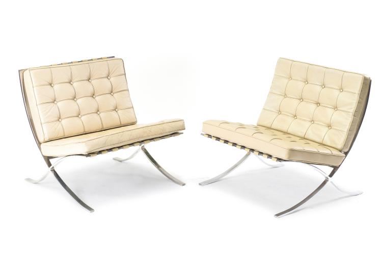Hauptbild zu Objekt, Two 'Barcelona' easy chairs, 1929, Ludwig Mies van der Rohe, Knoll International, New York, 122C 16