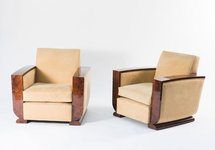Bild 4 zu Objekt, Pair of easy chairs, c1925 , Ruhlmann, Jacques-Emile (in der Art von), 123 855