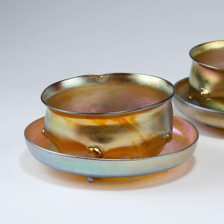 Bild 4 zu Objekt, Three bowls and four saucers, 1910-15, Tiffany, Louis C., New York, 123 534