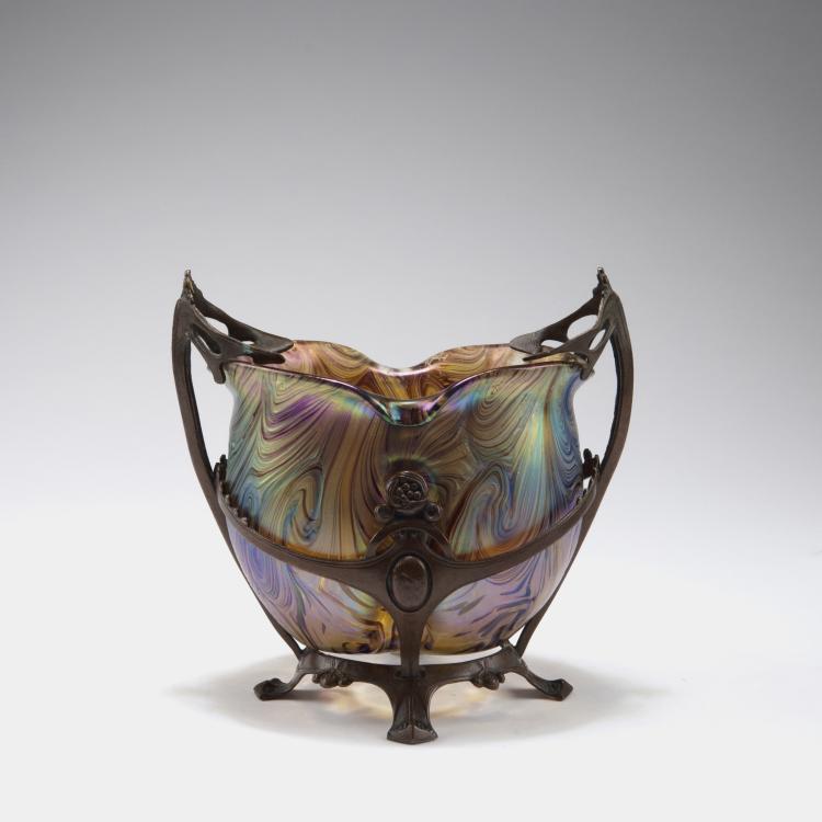 Hauptbild zu Objekt, Jardiniere with metal mounting, past 1900, Kralik, Wilhelm, Eleonorenhain, 123 464