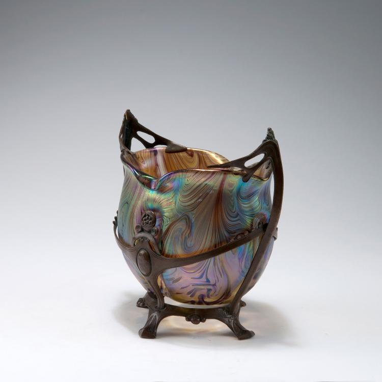 Bild 1 zu Objekt, Jardiniere with metal mounting, past 1900, Kralik, Wilhelm, Eleonorenhain, 123 464