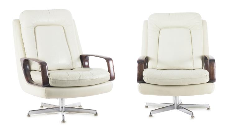 Hauptbild zu Objekt, Two lounge chairs, 1960/70s, Andr&eacute; Vandenbeuck, Str&auml;ssle International, Z&uuml;rich (zugeschrieben), 122C 139