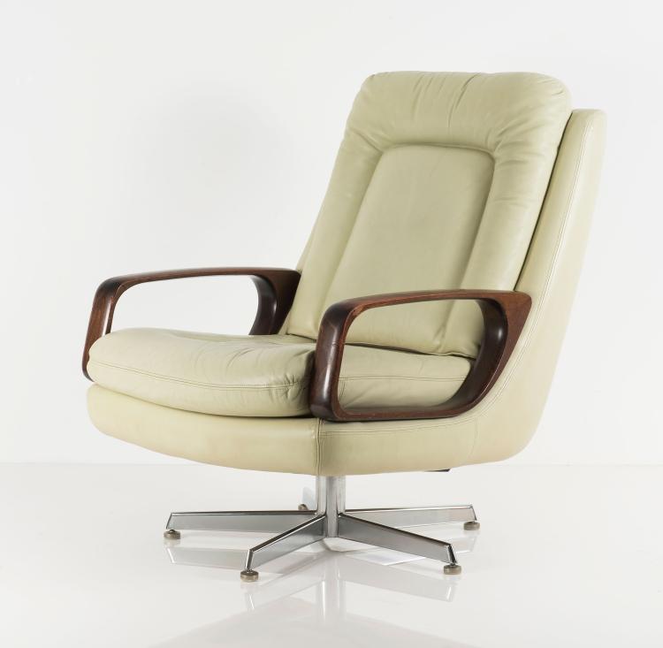Bild 1 zu Objekt, Two lounge chairs, 1960/70s, Andr&eacute; Vandenbeuck, Str&auml;ssle International, Z&uuml;rich (zugeschrieben), 122C 139
