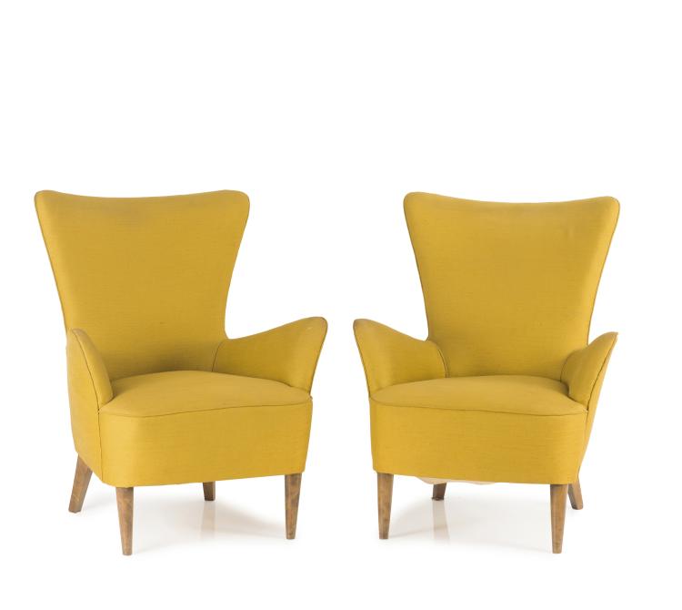 Hauptbild zu Objekt, Zwei Armlehnsessel, 1950er Jahre, Italien, 122A 41