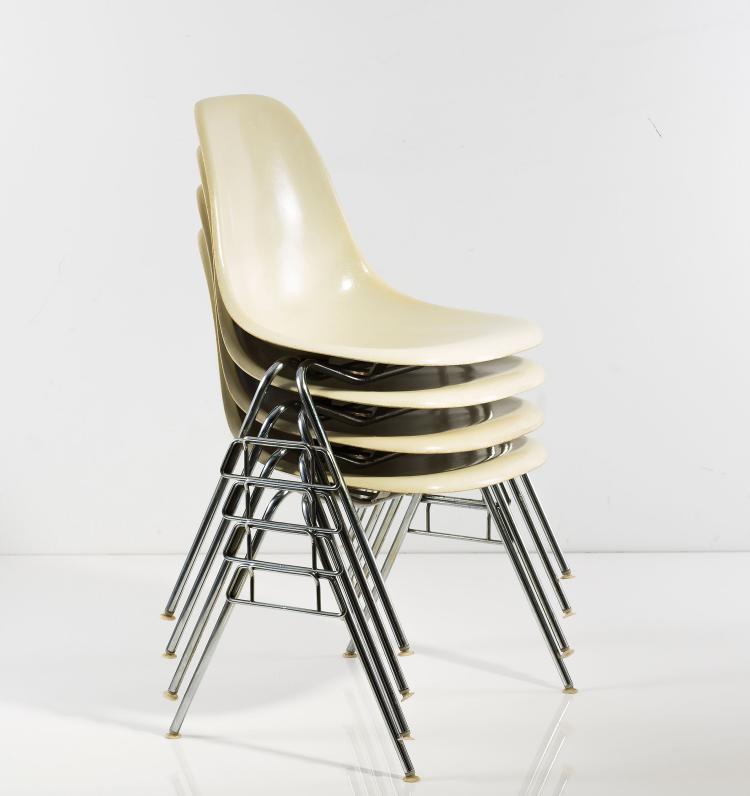 Bild 1 zu Objekt, Vier Stapelst&uuml;hle 'DSS', 1950-53, Miller, Herman, Zeeland, 122C 94