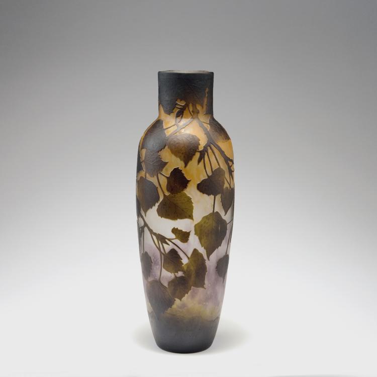 Hauptbild zu Objekt, 'Peuplier' vase, 1911, Daum Fr&egrave;res, Nancy, 123 38