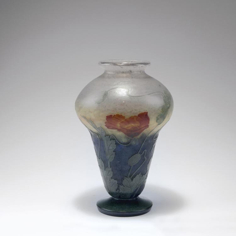 Hauptbild zu Objekt, 'Pavots d'Orient' vase, c1905, Daum Fr&egrave;res, Nancy, 123 23