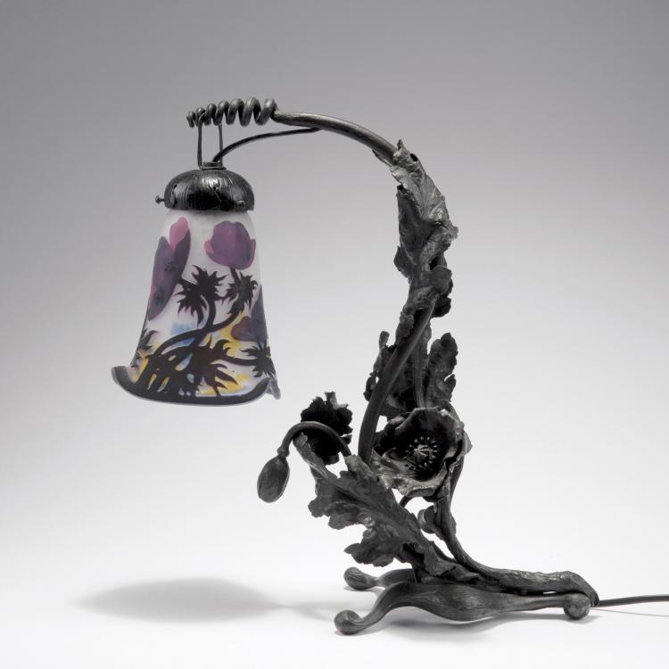 Hauptbild zu Objekt, 'An&eacute;mones' table light, c1925, Muller Fr&egrave;res, Lun&eacute;ville, 123 126