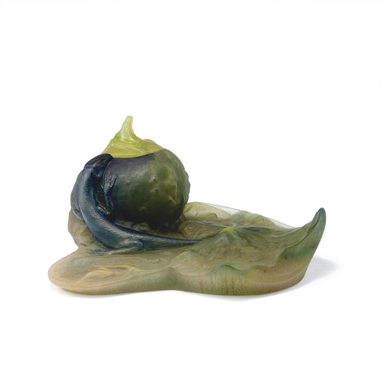 Hauptbild zu Objekt, 'L&eacute;zard' ink pot, c1905, Daum Fr&egrave;res, Nancy, 123 200