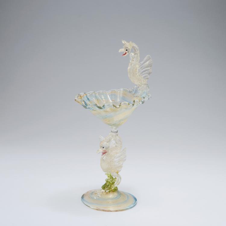 Hauptbild zu Objekt, Centrepiece with two dragons, 1880-1900 , Salviati & Cie., Murano (zugeschrieben), 122B 1