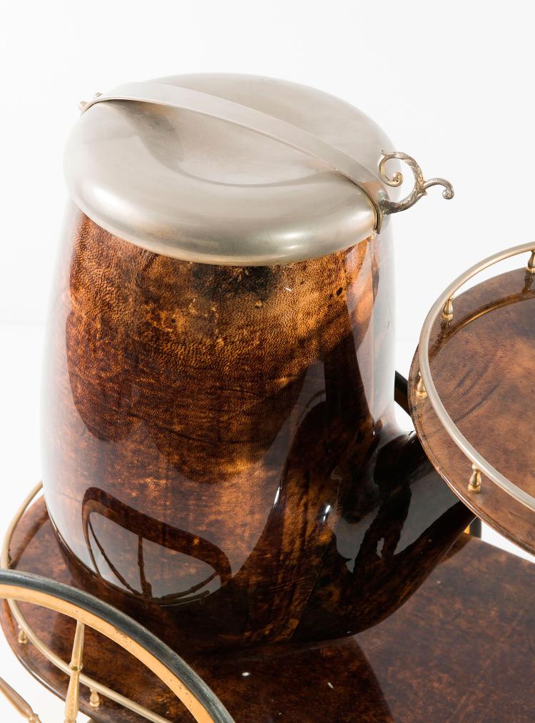 Bild 3 zu Objekt, Serving cart with wine cooler, c1955, Aldo Tura, Tura, Mailand, 122A 85