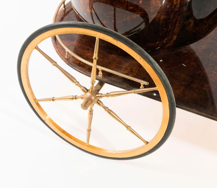 Bild 7 zu Objekt, Serving cart with wine cooler, c1955, Aldo Tura, Tura, Mailand, 122A 85