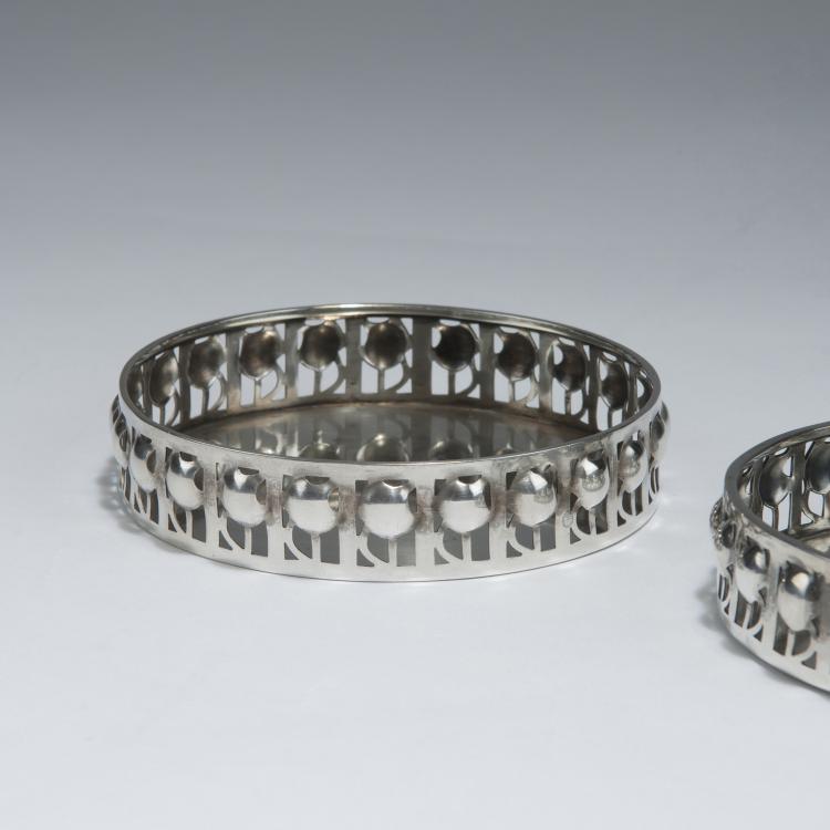 Bild 1 zu Objekt, Pair of coasters, c1909, Josef Hoffmann, Wiener Werkst&auml;tte, 124A 9