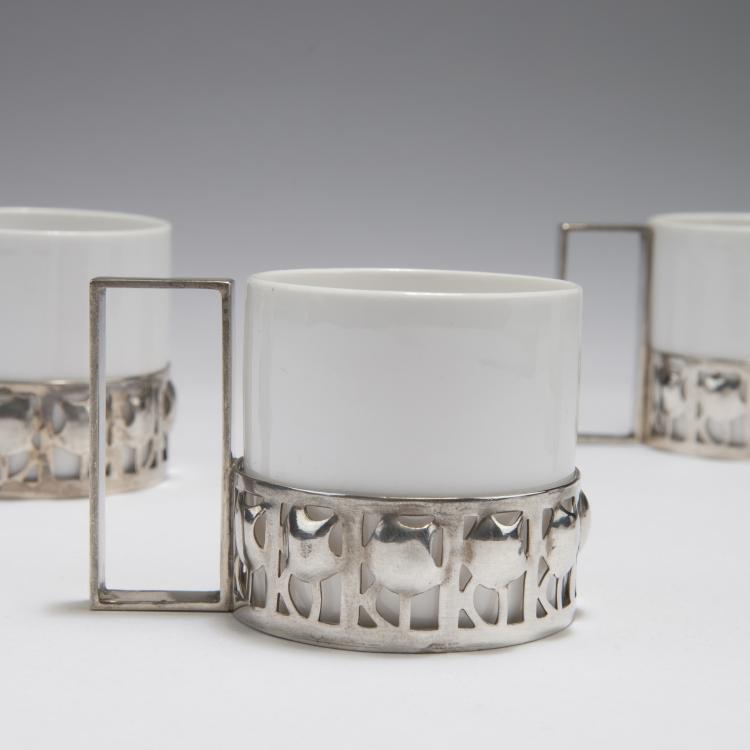 Bild 1 zu Objekt, Six mocha cups, c1909, Josef Hoffmann, Wiener Werkst&auml;tte; Wahliss, Ernst, Wien, 124A 12