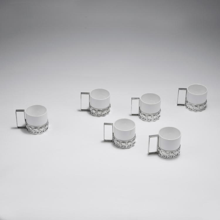 Bild 2 zu Objekt, Six mocha cups, c1909, Josef Hoffmann, Wiener Werkst&auml;tte; Wahliss, Ernst, Wien, 124A 12