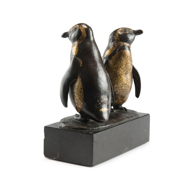 Hauptbild zu Objekt, 'Zwei Pinguine', um 1911 (Entwurf), August Gaul, 124B 8