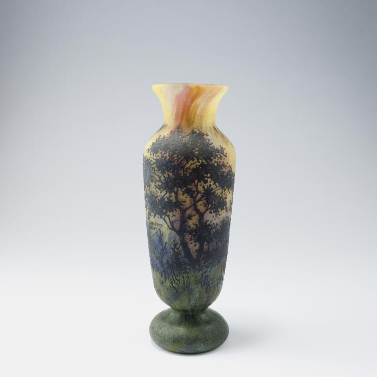 Hauptbild zu Objekt, Vase 'Paysage, coucher de soleil', 1911-13, Daum Fr&egrave;res, Nancy, 126 93