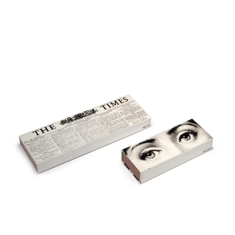Hauptbild zu Objekt, Two cigarette boxes, 'The Times' and 'Tema e Variazioni', 1950/60s  , Piero Fornasetti, Fornasetti, Mailand, 122A 96
