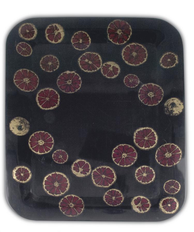 Hauptbild zu Objekt, Gro&szlig;es Tablett 'Fette d'Arancia', 1950/60er Jahre, Piero Fornasetti, Fornasetti, Mailand, 122A 99