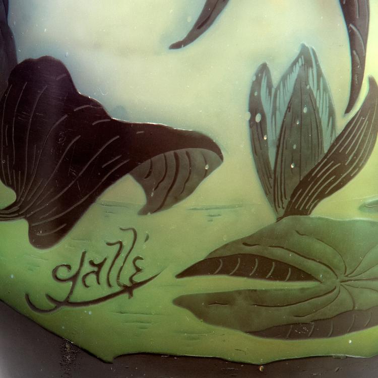 Bild 2 zu Objekt, 'Sagittaire et n&eacute;nuphars' vase, 1906-14, Gall&eacute;, Emile, Nancy, 123 322