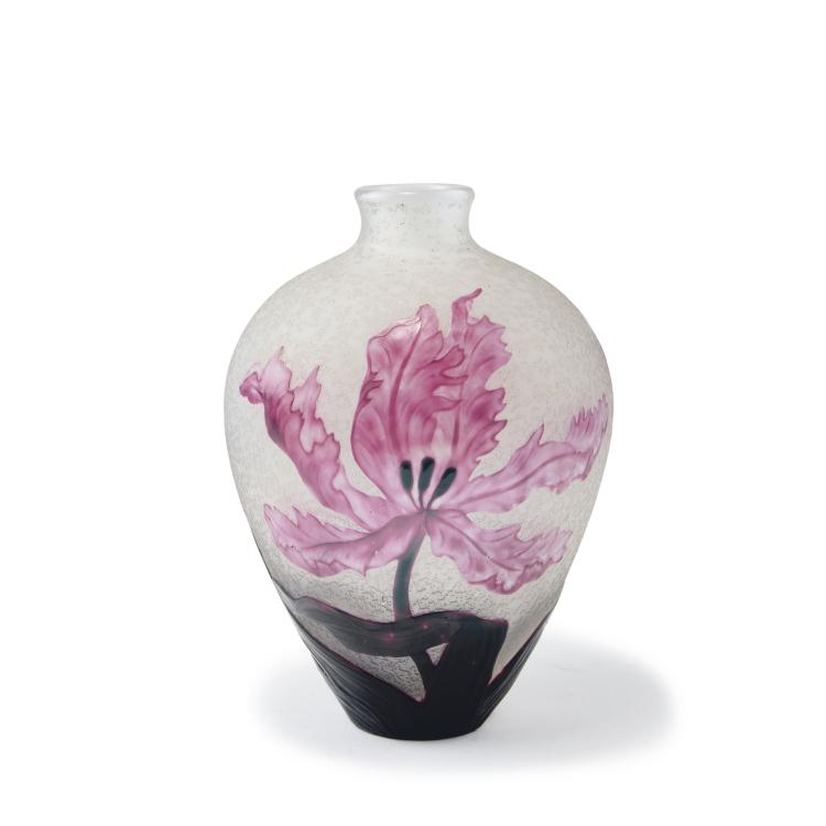 Hauptbild zu Objekt, 'Tulipes perroquet' vase, 1898, Henri Berg&eacute;, Daum Fr&egrave;res, Nancy, 123 173