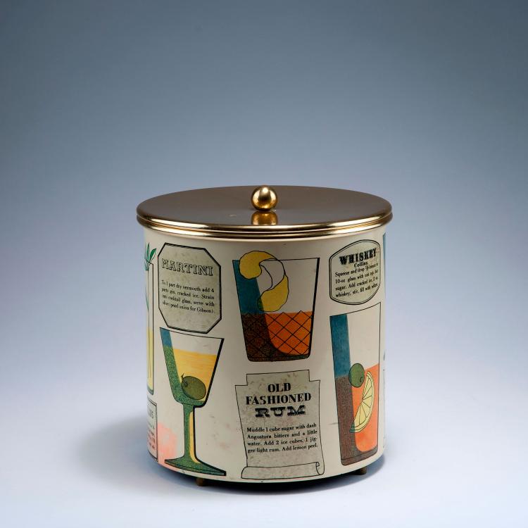 Bild 1 zu Objekt, 'Ricette per Cocktail' ice bucket, 1950s, Piero Fornasetti, Fornasetti, Mailand, 122A 107