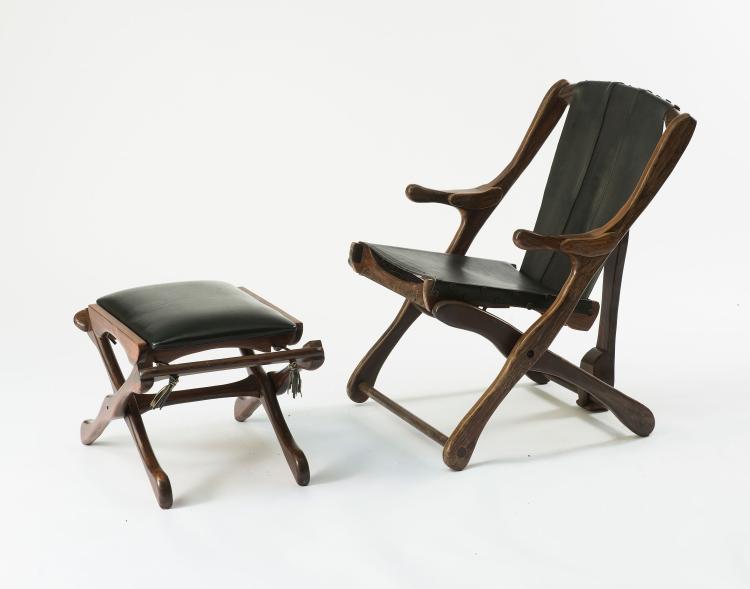 Bild 1 zu Objekt, Armchair and stool, c1970, Don Shoemaker, Senal S.A., Morelia, Mexiko, 122C 195