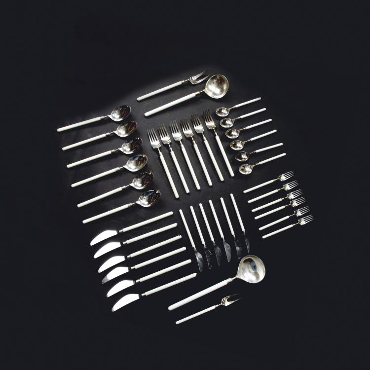 Hauptbild zu Objekt, 'Amalie' flatware, 1960s, Hansen, Hans, Kopenhagen, 122C 121