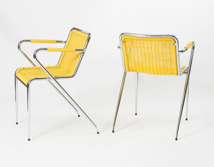 Bild 1 zu Objekt, Zwei Stapelst&uuml;hle, 1960er Jahre, Gionchetti, F. W., Matelica, Italien, 122A 145